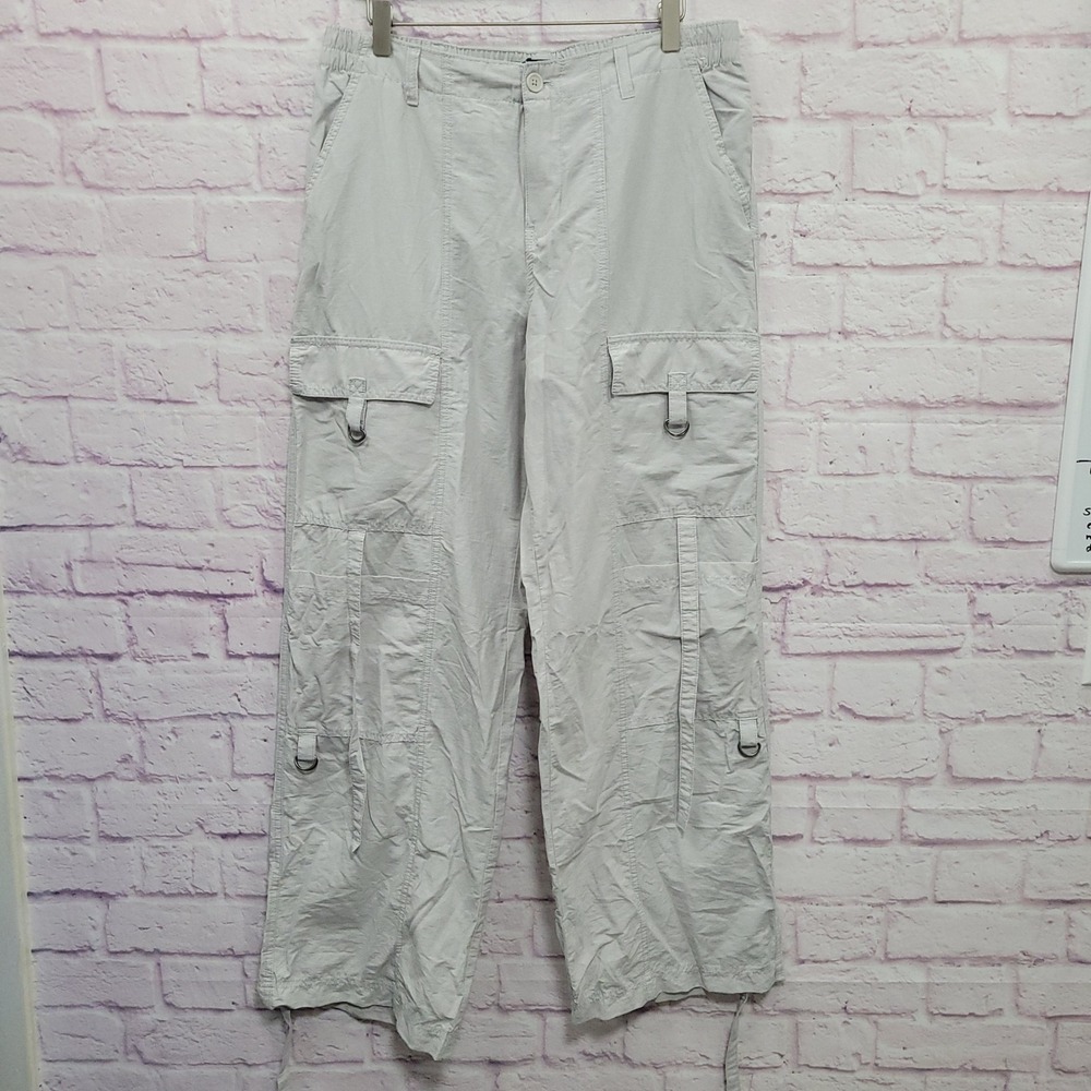 Aeropostale Convertible Cargo Pants Men M Gray Gorpcore Utility Techwear Outdoor